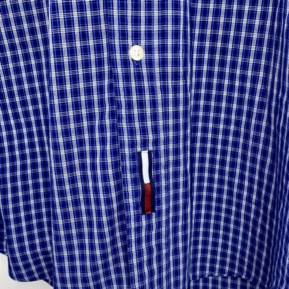 Tommy Hilfiger American Tartan Men's Button Down Plaid Shirt Size 16 ~ 34/35 - Picture 7 of 10